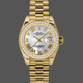 Rolex Datejust 179138 White Mother Of Pearl Roman Numeral Dial 26MM Lady Watch (w15326451)