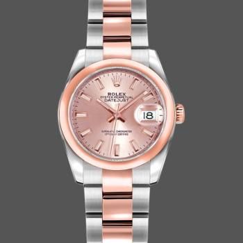 Rolex Datejust 179161 Stainless Steel and Everose Gold Pink Index Dial 26MM Lady Watch (w15326454)