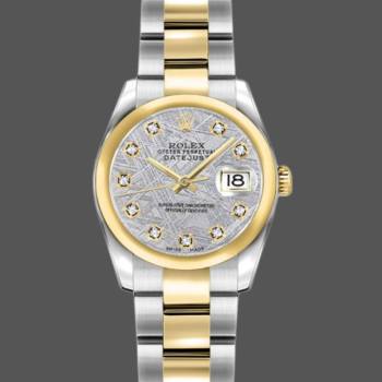 Rolex Datejust 179163 Meteorite Grey Dial Domed Dezel 26MM Lady Watch (w15326457)