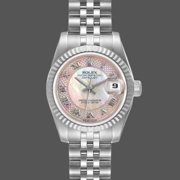 Rolex Datejust 179174 Decorated Mother Of Pearl Dial Fluted Bezel 26MM Lady Watch (w15326467)