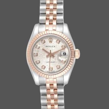 Rolex Datejust 179171 Silver jubilee anniversary Dial Fluted Bezel 26MM Lady Watch (w15326471)