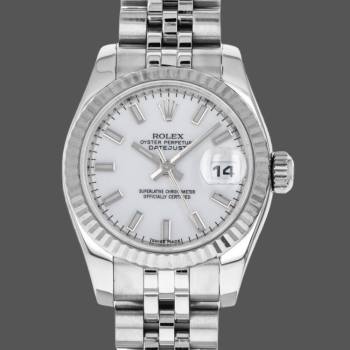 Rolex Datejust 179174 White Index Dial Fluted Bezel 26MM Lady Watch (w15326474)