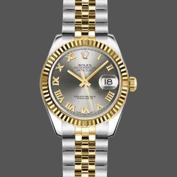 Rolex Datejust 179173 Grey Roman Numeral Dial 26MM Lady Watch (w15326478)