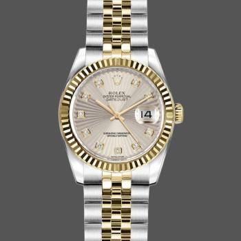 Rolex Datejust 179173 Ivory Sunbeam Diamond Dial Fluted Bezel 26MM Lady Watch (w15326481)
