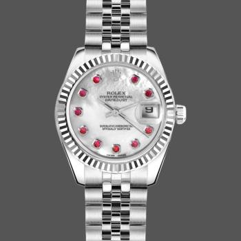 Rolex Datejust 179174 Mother of Pearl White Dial Fluted Bezel 26MM Lady Watch (w15326485)