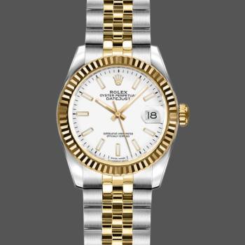 Rolex Datejust 179173 White Index Dial Fluted Bezel 26MM Lady Watch (w15326486)