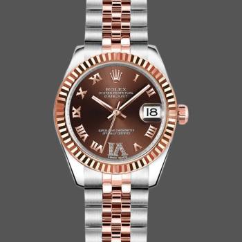 Rolex Datejust 179171 Chocolate Brown Dial Fluted Bezel 26MM Lady Watch (w15326500)
