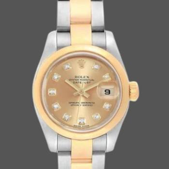 Rolex Datejust 179163 Champagne Dial Domed Dezel 26MM Lady Watch (w15326506)