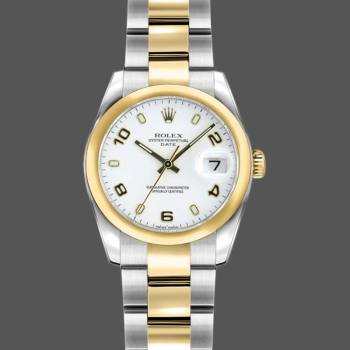 Rolex Datejust 179163 White Arabic Dial Domed Dezel 26MM Lady Watch (w15326510)