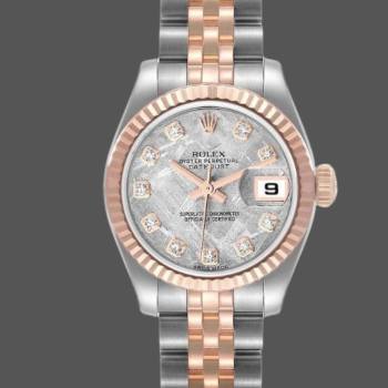 Rolex Datejust 179171 Diamond Meteorite Dial Fluted Bezel 26MM Lady Watch (w15326528)