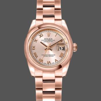 Rolex Datejust 179165 Everose Gold Pink Roman Dial 26MM Lady Watch (w15326532)