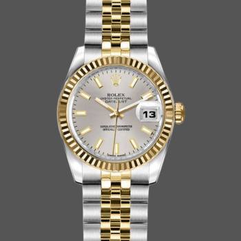 Rolex Datejust 179173 Silver Index Dial Fluted Bezel 26MM Lady Watch (w15326533)