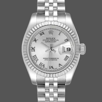 Rolex Datejust 179174 Silver Roman Dial Fluted Bezel 26MM Lady Watch (w15326535)