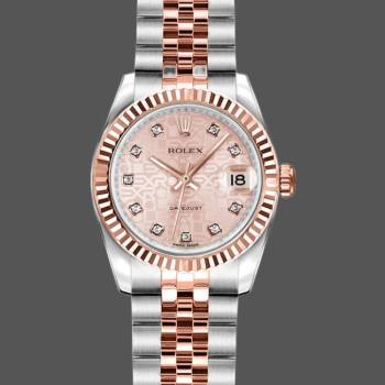 Rolex Datejust 179171 Pink Jubilee Dial Fluted Bezel 26MM Lady Watch (w15326546)