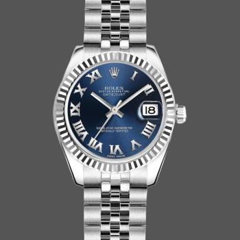 Rolex Datejust 179174 Blue Roman Numeral Dial 26MM Lady Watch (w15326548)