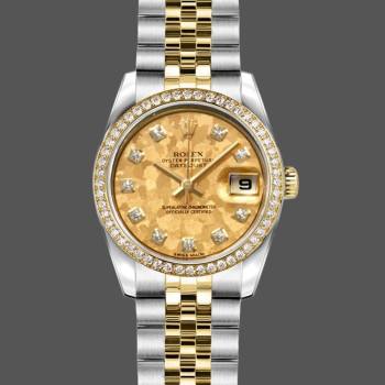 Rolex Datejust 179383 Crystal Gold Dust Champagne Dial 26MM Lady Watch (w15326557)