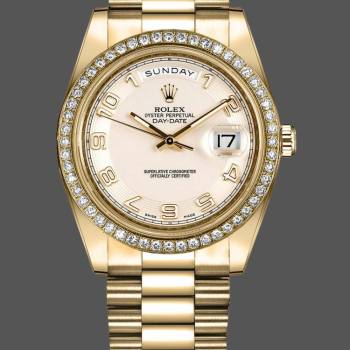 Rolex Day-Date 218348 Concentric Circle Ivory Dial 41MM Mens Watch (w15326566)