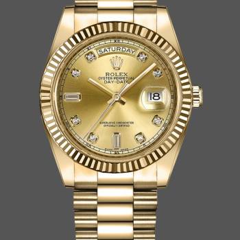 Rolex Day-Date 218238 Champagne Dial Yellow Gold 41MM Mens Watch (w15326571)