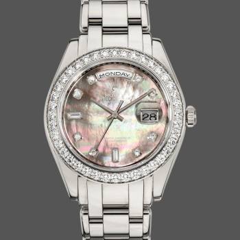 Rolex Day-Date 18946 Dark MOP Black Diamonds Dial Special Edition 39MM Mens Watch (w15326590)