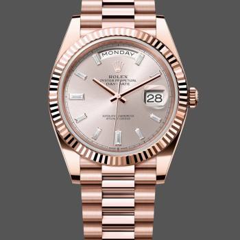 Rolex Day-Date 228235 Sundust Index Dial Fluted Bezel 40mm Mens Watch (w15326595)