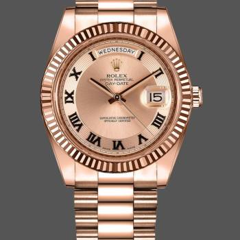 Rolex Day-Date 218235 Concentric Circle Champagne Dial Rose Gold 41MM Mens Watch (w15326605)
