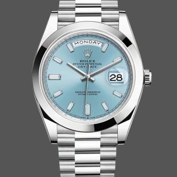 Rolex Day-Date 228206 Ice Blue Dial Platinum 40MM Mens Watch (w15326632)