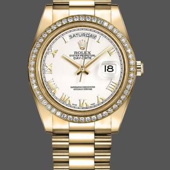 Rolex Day-Date 218348 White Roman Dial 41MM Mens Watch (w15326645)
