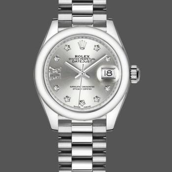 Rolex Datejust 279166 Silve Dial Diamond Domed Bezel 28mm Lady Watch (w15326667)