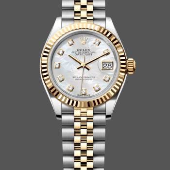 Rolex Datejust 279173 Mother Of Pearl Diamond Dial Fluted Bezel 28mm Lady Watch (w15326694)