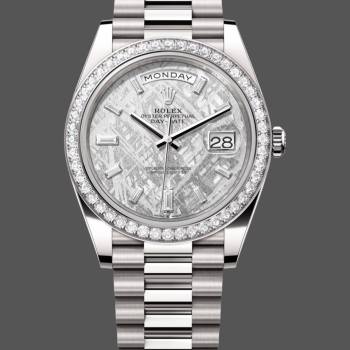 Rolex Day-Date 228349RBR Meteorite Dial Diamond Bezel 40mm Mens Watch (w15326703)