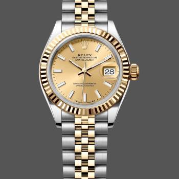 Rolex Datejust 279173 Champagne Index Dial Fluted Bezel 28mm Lady Watch (w15326704)