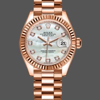 Rolex Datejust 279175 Mother Of Pearl Diamonds Dial Fluted Bezel 28mm Lady Watch (w15326705)