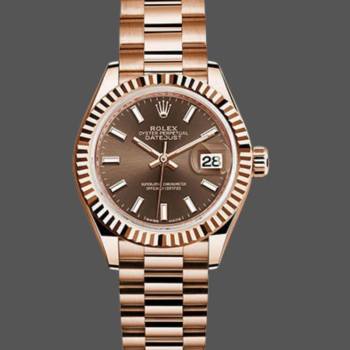 Rolex Datejust 279175 Chocolate Index Dial Fluted Bezel 28mm Lady Watch (w15326712)