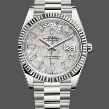 Rolex Day-Date 228239 Meteorite Grey Dial Fluted Bezel 40mm Mens Watch (w15326719)