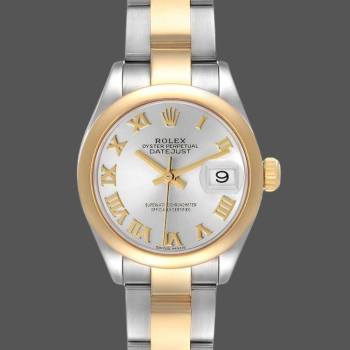 Rolex Datejust 279163 Silver Roman Dial Domed Bezel 28mm Lady Watch (w15326721)