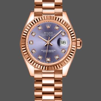 Rolex Datejust 279175 Aubergine Diamonds Dial Fluted Bezel 28mm Lady Watch (w15326724)