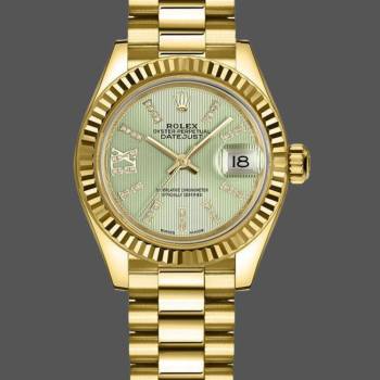 Rolex Datejust 279178 Linden Green Dial Fluted Bezel 28mm Lady Watch (w15326725)