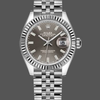 Rolex Datejust 279174 Stainless Steel Dark Grey Index Dial 28mm Lady Watch (w15326735)