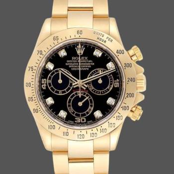 Rolex Cosmograph Daytona 116528 Black Diamond Dial 40MM Mens Watch (w15326756)