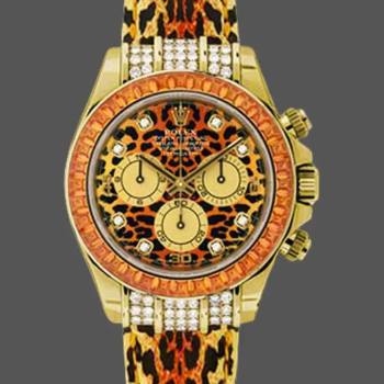 Rolex Daytona 116598 Leopard Orange Diamond Dial 40MM Mens Watch (w15326772)