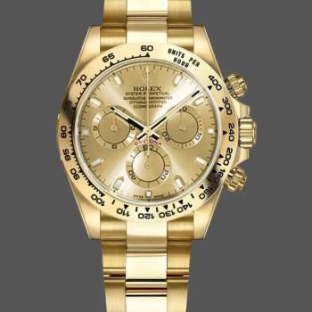 Rolex Daytona 116508 Yellow Gold Champagne Index Dial 40MM Mens Watch (w15326774)