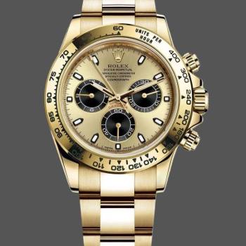 Rolex Daytona 116508 Yellow Gold Champagne Index Dial 40MM Mens Watch (w15326775)