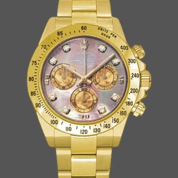 Rolex Cosmograph Daytona 116528 Black MOP Diamond Dial 40MM Mens Watch (w15326784)