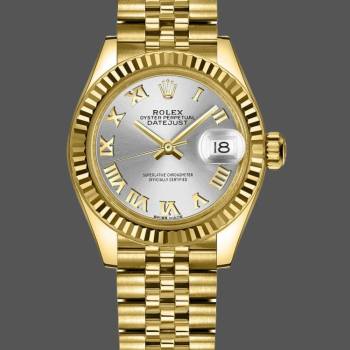 Rolex Datejust 279178 Silver Roman Dial Yellow Gold 28mm Lady Watch (w15326785)