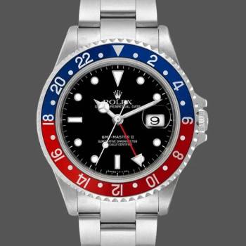 Rolex GMT-Master II 16710 Black Dial Blue Red Pepsi Bezel 40MM Mens Watch (w15326788)