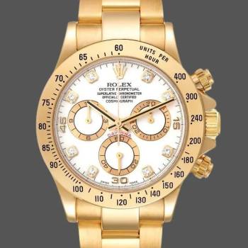 Rolex Cosmograph Daytona 116528 White Diamond Dial 40MM Mens Watch (w15326791)