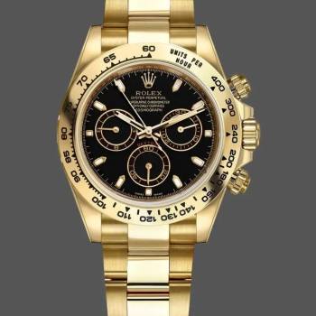 Rolex Daytona 116508 Yellow Gold Black Index Dial 40MM Mens Watch (w15326793)