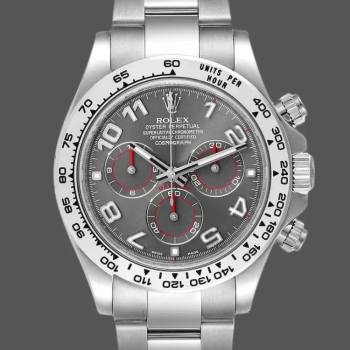 Rolex Cosmograph Daytona 116509 Gray Arabic Dial White Gold 40MM Mens Watch (w15326799)