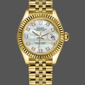 Rolex Datejust 279178 MOP Diamond Dial Yellow Gold 28mm Lady Watch (w15326803)