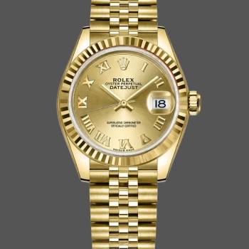 Rolex Datejust 279178 Champagne Roman Dial Yellow Gold 28mm Lady Watch (w15326811)